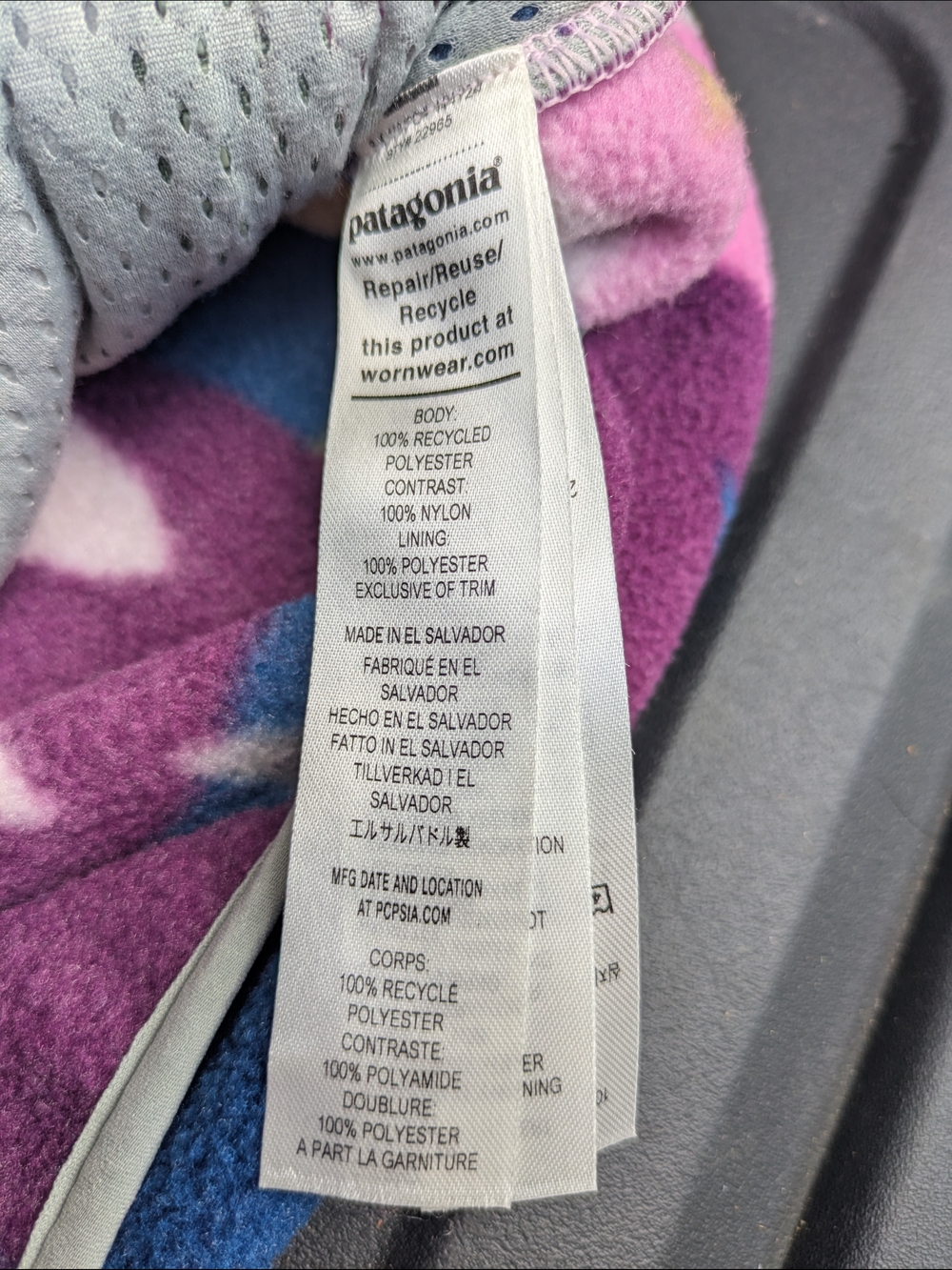 Patagonia Synchilla Half-Zip Fleece Pullover Frontera Marble Sz:M Outdoorsy Cozy - Picture 4 of 10